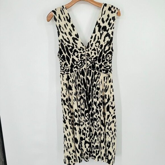 Tracy Reese womens Animal Print twist Dress Size large sleeveless knit new $265 - Picture 9 of 12